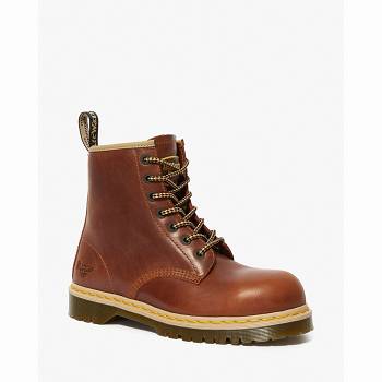 Dr Martens Férfi Icon 7b10 Steel Toe Munkavédelmi Bakancs Barna